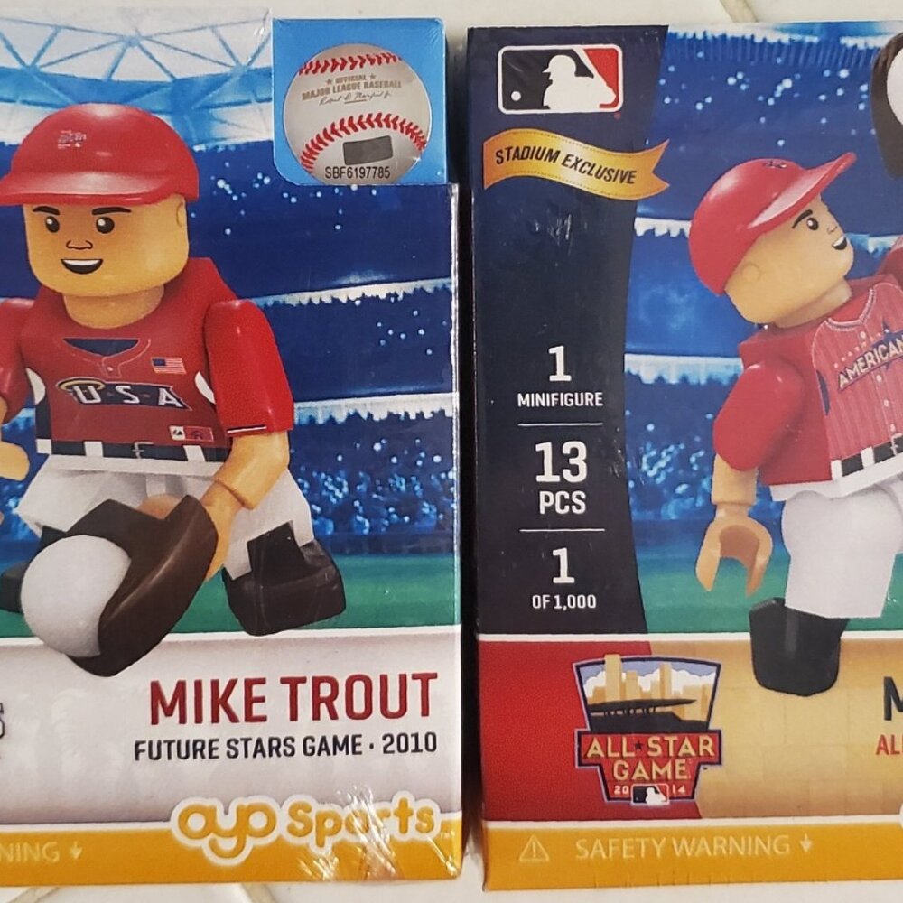 MIKE TROUT ANAHEIM ANGELS OYO LOT MLB BRAND NEW MINIFIGURE SET 2 RARE Ohtani HTF